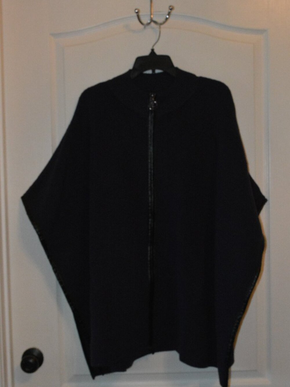 Chico's Women's Purple Full Zip Poncho Sweater size L/XL
